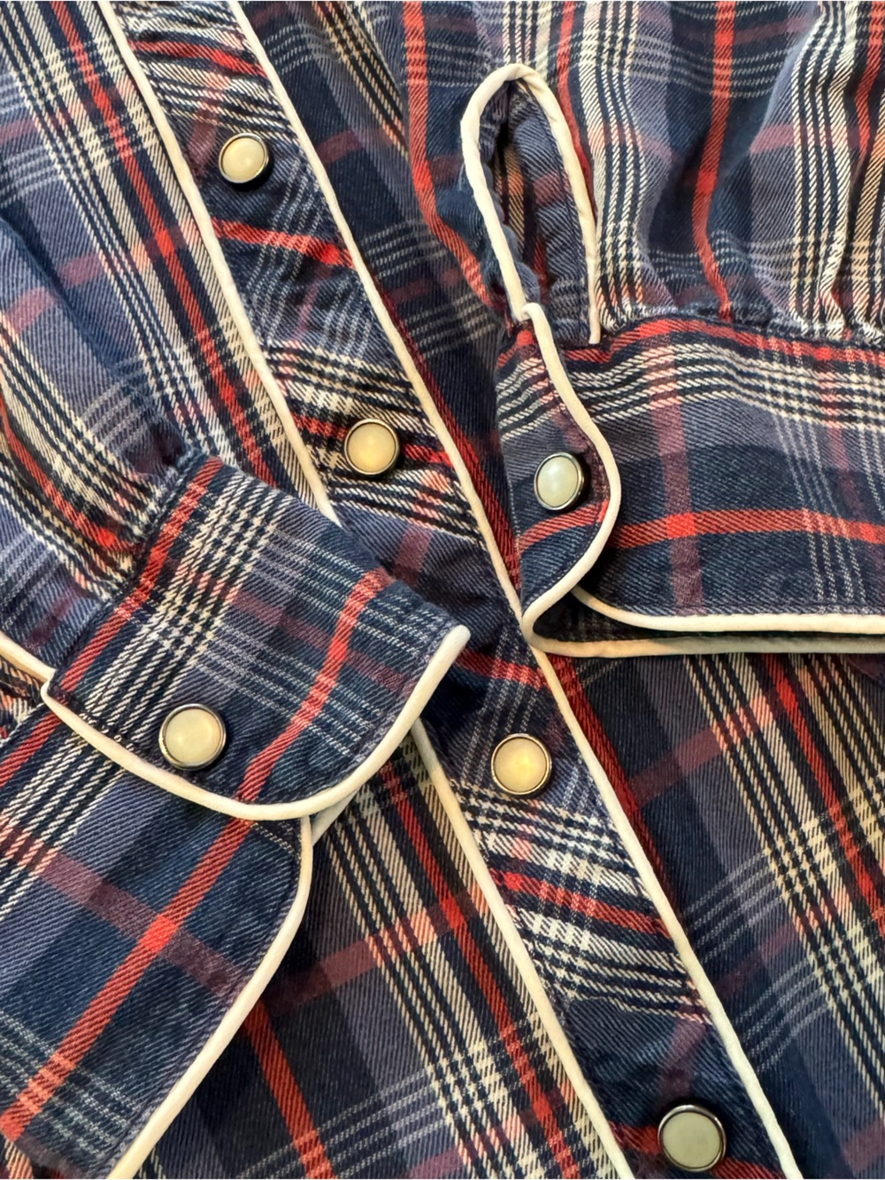 Denim And Supply pearl snap front and sleeves Western Cowgirl Shirt Dress Medium - Picture 3 of 10